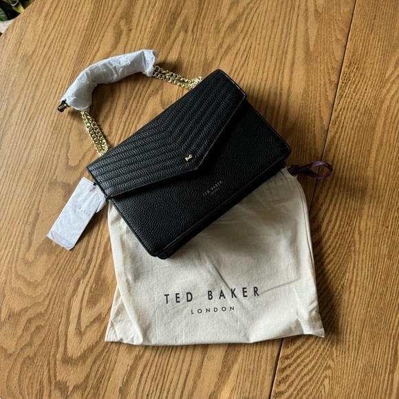 Ted Baker Kalila Quilted Leather Convertible Crossbody Black Purse New w/Dustbag - Picture 12 of 12